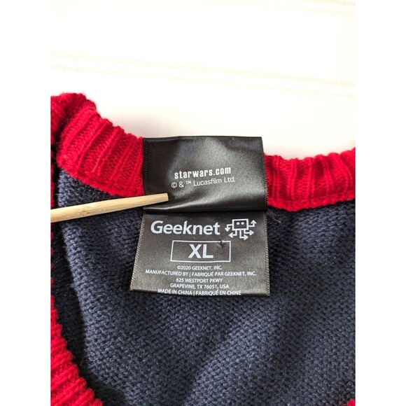 Geeknet Star Wars Christmas Sweater Mens XL Baby Yoda Fair Isle Holiday Festive - Picture 9 of 12